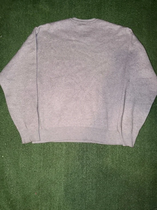 True Religion Light Gray Crewneck Sweater with Red Graphic Logo - Picture 3 of 3